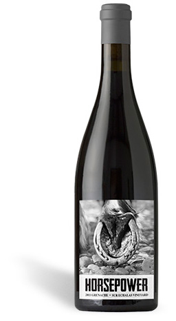 A bottle of Horsepower Vineyards wine